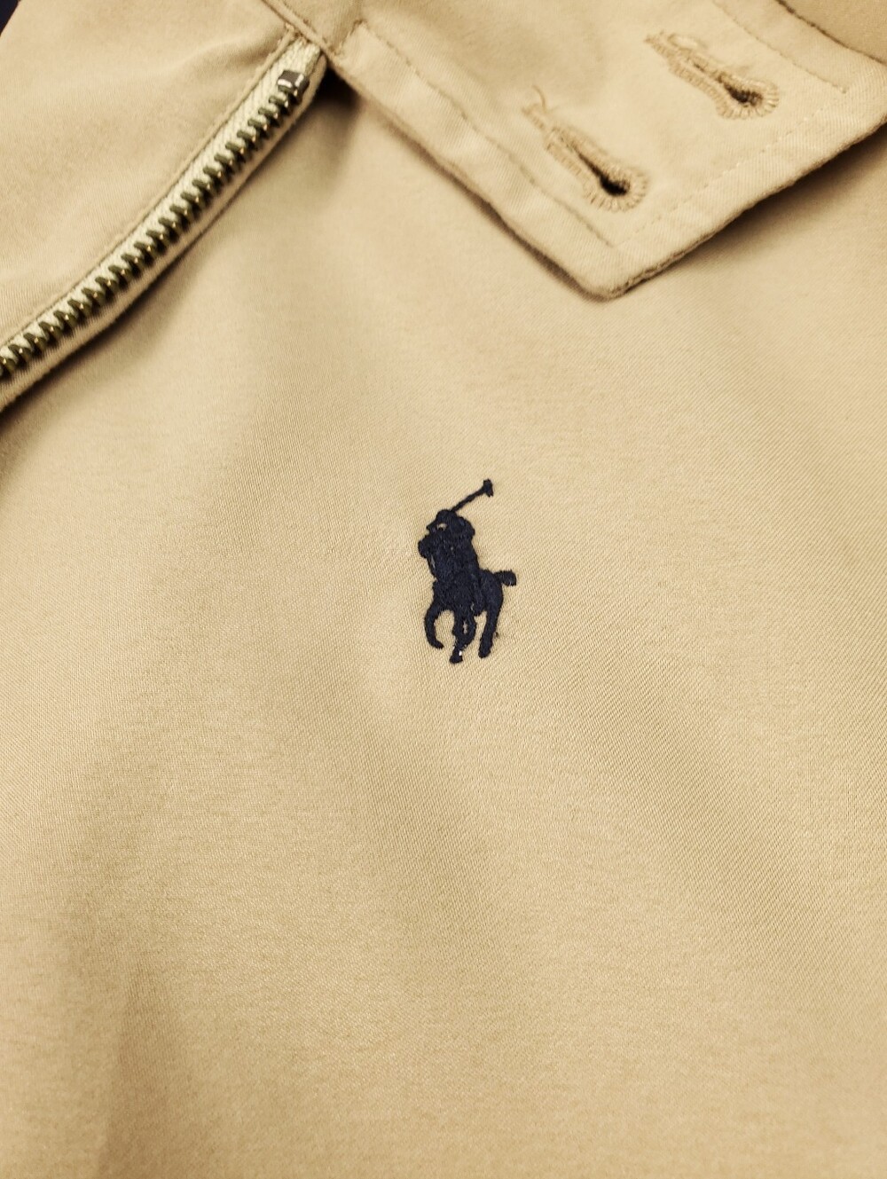 Vintage Polo Ralph Lauren Jacket XL Bi Swing Bomber Beige Microfiber Grid Lined - Picture 8 of 14